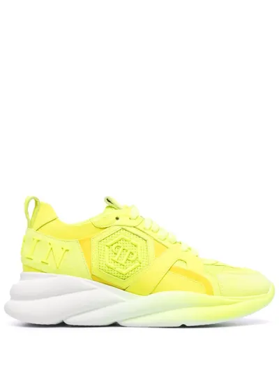 Philipp Plein Hurricane Runner Trainers In Yellow