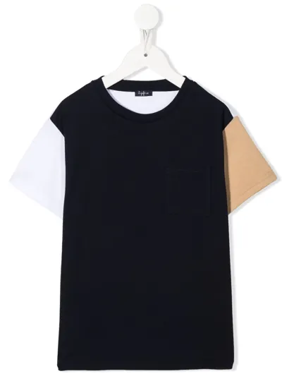 Il Gufo Kids' Colour-block Panel T-shirt In Multicolor