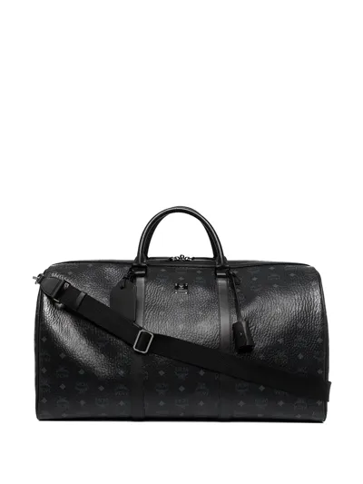 Mcm Extra Large Ottomar Weekender Duffle Bag In Black