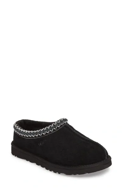 Ugg Tasman Shearling-lined Suede Slippers In Nero