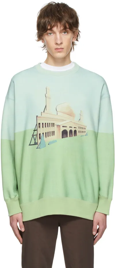 Undercover Graphic Crewneck Sweatshirt In Green