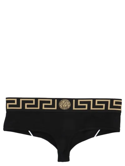 Versace Greca And Medusa Briefs In Black