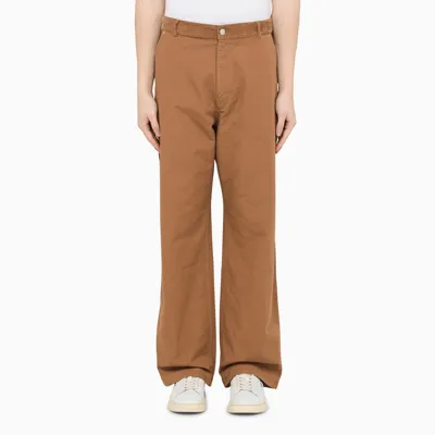 Kenzo Tobacco Cargo Trousers In Brown