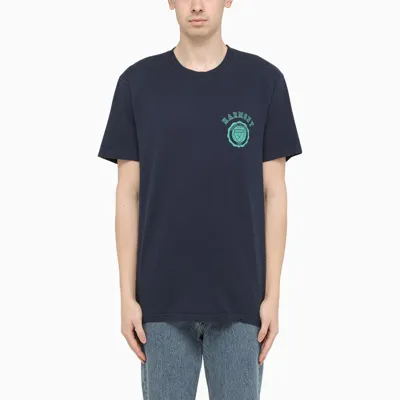 Harmony Paris Navy Blue Logo-print T-shirt