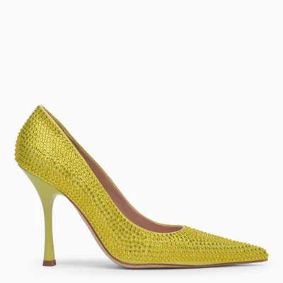 Liu •jo Kaki High Pump With Strass In Yellow