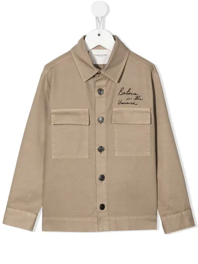 Paolo Pecora Logo-print Over Shirt In Nude