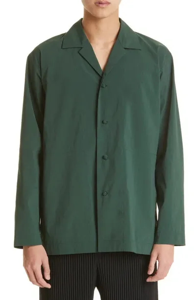 Issey Miyake Lightweight Long-sleeved Shirt In Green