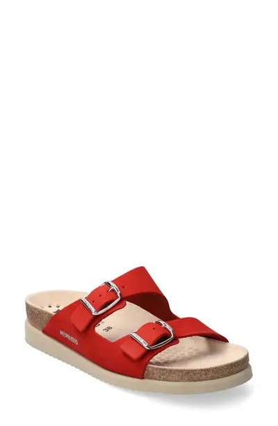 Mephisto 'harmony' Slide Sandal In Scarlet