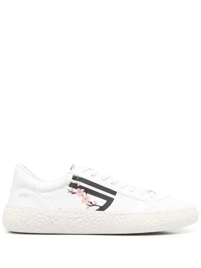 Puraai Logo-print Low-top Sneakers In White