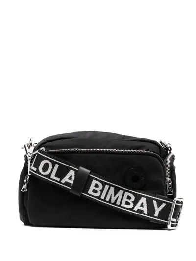 Bimba Y Lola Medium Logo-plaque Crossbody Bag In Black