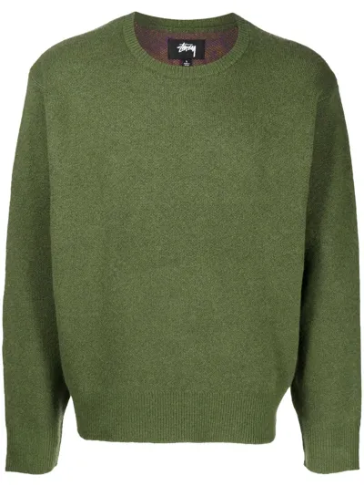 Stussy Intarsia-knit Paisley Jumper In Green