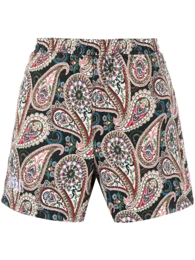 Pleasures Casket Woven Shorts Multicolor In Black