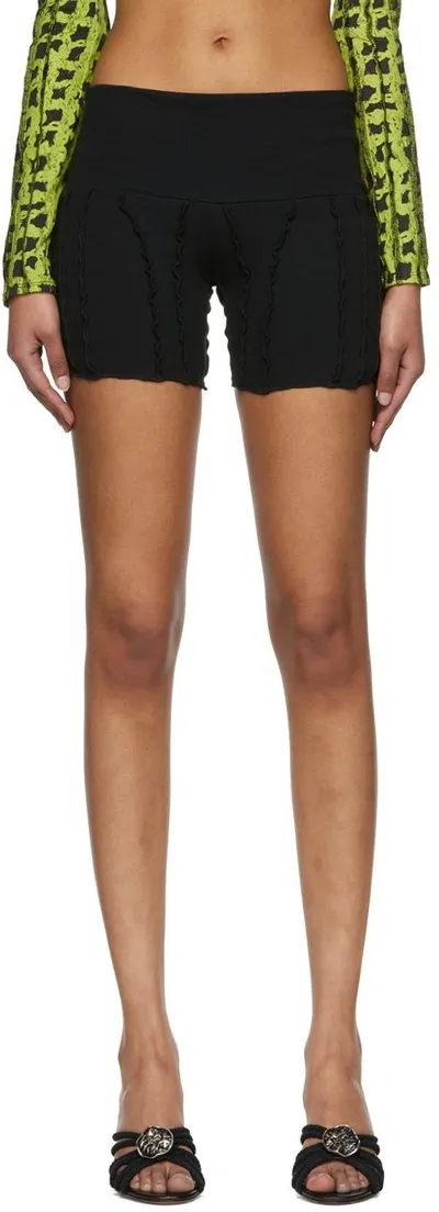 Helenamanzano Black Cotton Shorts