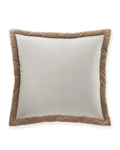 Olivia Quido Retreat Velvet Euro Sham In Beige