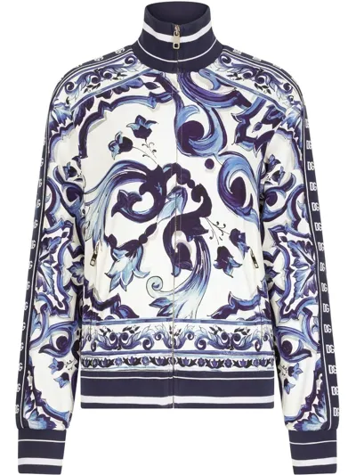 Dolce & Gabbana Majolica-print Bomber Jacket In Multi