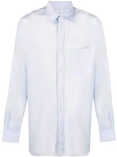 Filippa K Noel Long-sleeve Tencel™ Shirt In Blue