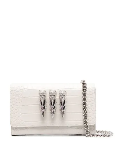 Philipp Plein Skull-charm Crossbody Clutch Bag In White