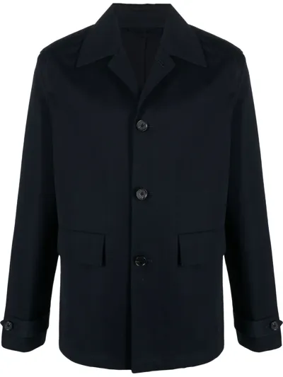 Filippa K York Single-breated Trench Coat In Blue