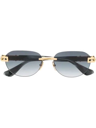 Dita Eyewear Meta-evo Oval-frame Sunglasses In Gold