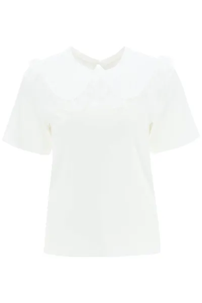 See By Chloé See By Chloe Collar T-shirt In White