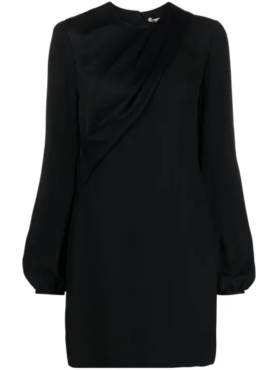 Stella Mccartney Draped Fitted Minidress In Black