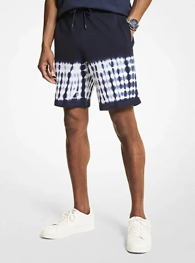 Michael Kors Tie-dye Print Track Shorts In Blue