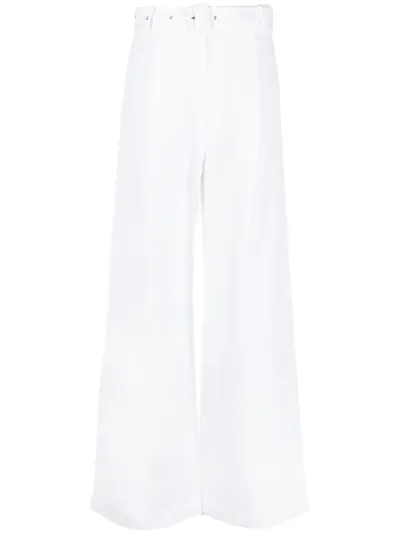 Co High-waisted Wide-leg Trousers In White