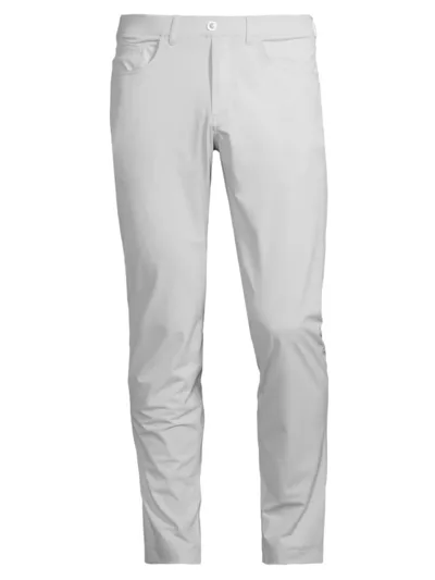 Redvanly Kent Flat-front Pants In Harbor Mist