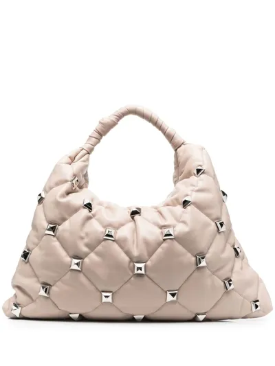 Philipp Plein Pyramid-stud Detail Tote Bag In Neutrals