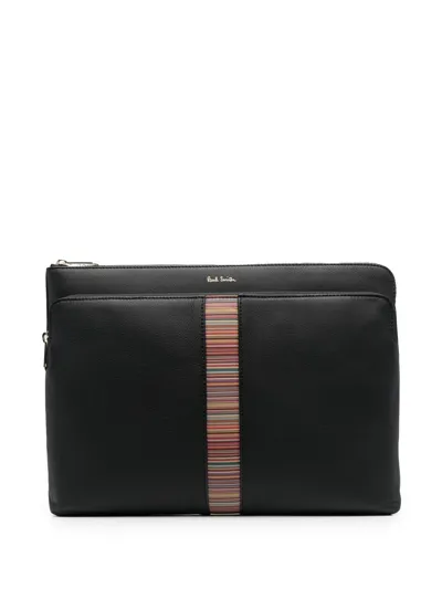 Ps By Paul Smith Leather Document Case In Black