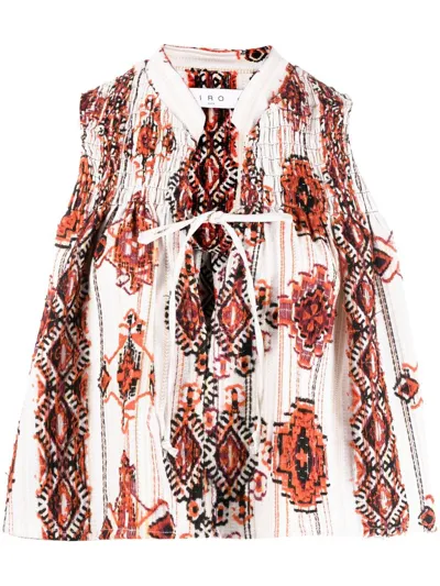 Iro Tava Sleeveless Printed Top In Orange