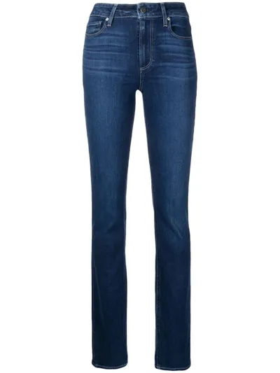 Paige Hoxton Transcend Dark Blue Straight-leg Jeans