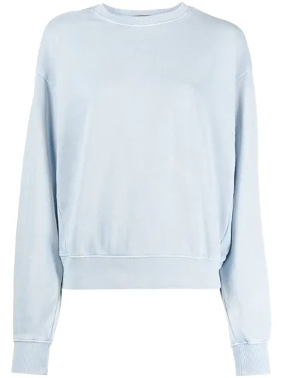 Ksubi Long-sleeved Cotton Sweatshirt In Blue