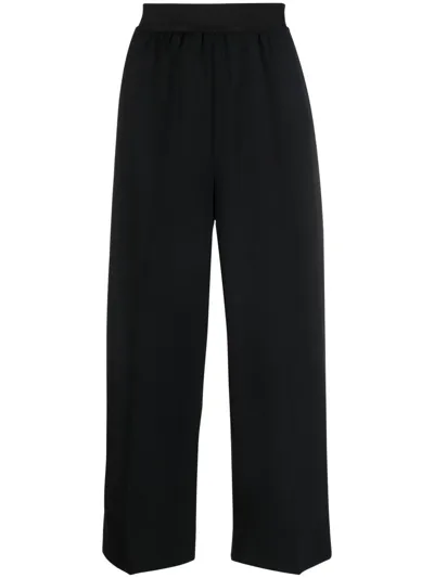 Stella Mccartney Wide-leg Cropped Trousers In Black