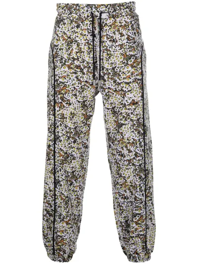 Eckhaus Latta Graphic-print Fleece Sweatpants In Grey