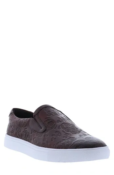 Robert Graham Rider Slip-on Sneaker In Wine