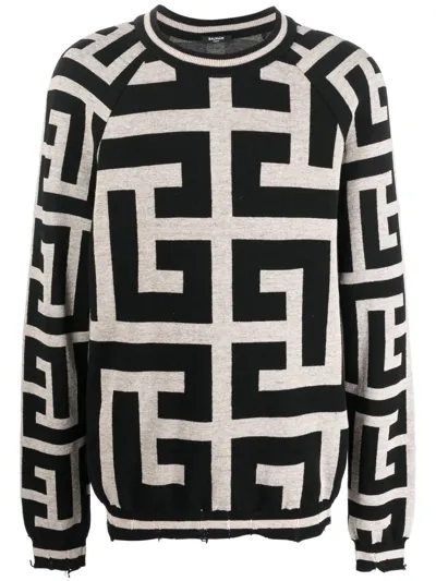 Balmain Logo-print Jumper In Black