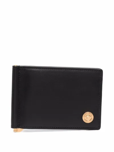 Versace Medusa Folded Cardholder In Black