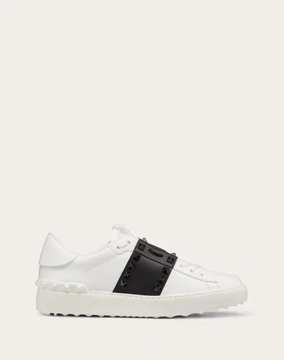 Valentino Garavani Rockstud Untitled Calfskin Sneakers With Matching Studs In White