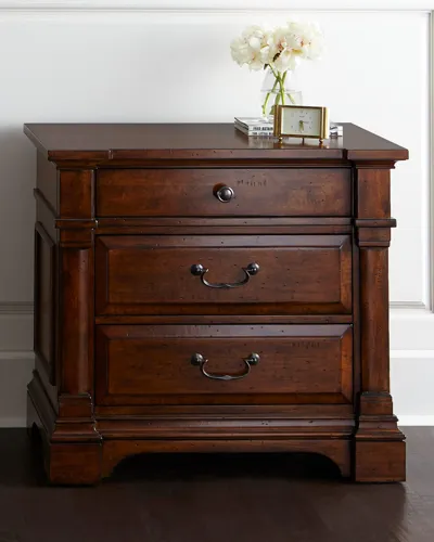 Hooker Furniture Ryland Three-drawer Nightstand In Brown