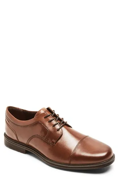 Rockport Taylor Waterproof Cap Toe Derby In Tan