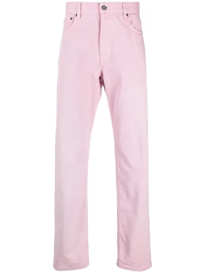 Ami Alexandre Mattiussi Mid-rise Straight-leg Jeans In Pink