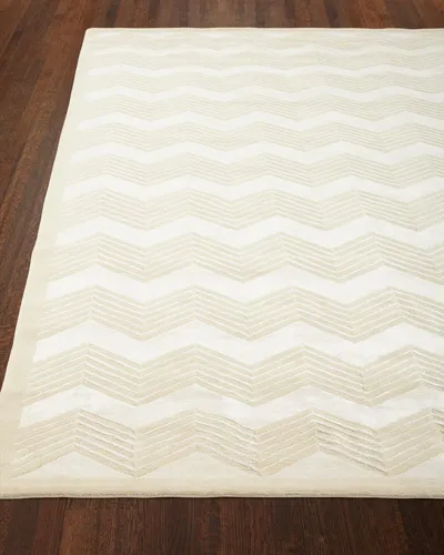 Ralph Lauren Monroe Chevron Rug, 4' X 6' In Champagne