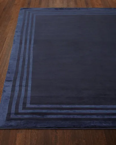 Ralph Lauren Ellington Border Rug, 9' X 12' In Sapphire