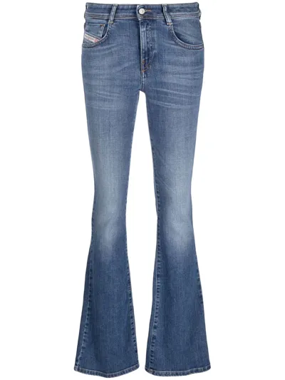 Diesel Flared Mid-rise Jeans In Blue