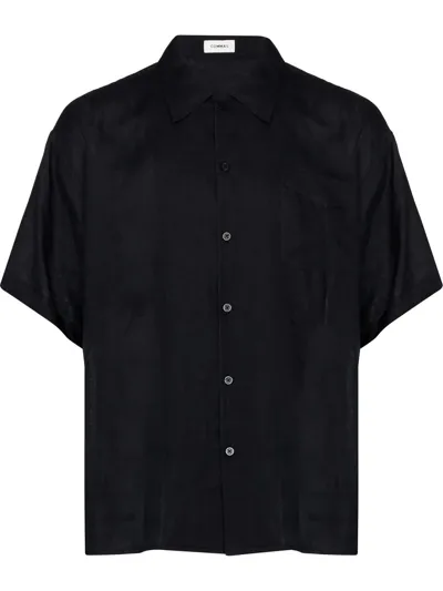 Commas Black Short Sleeve Linen Shirt