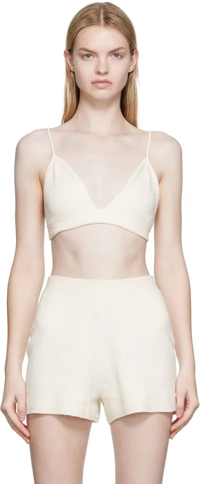 Joseph Off-white Towelling Bra In Ivory