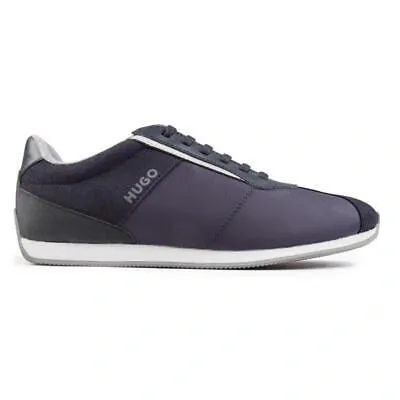 Pre-owned Hugo Boss Hugo Herren Cyden Low Joggingschuhe Sneaker Blau