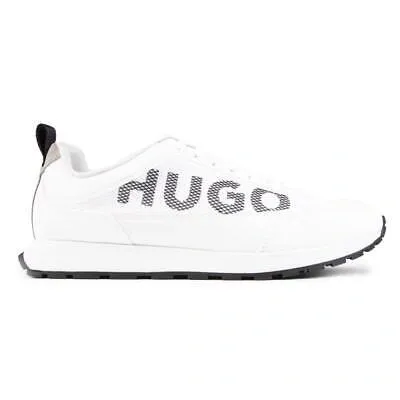 Pre-owned Hugo Boss Hugo Herren Icelin Joggingschuhe Sneaker Weiãÿ