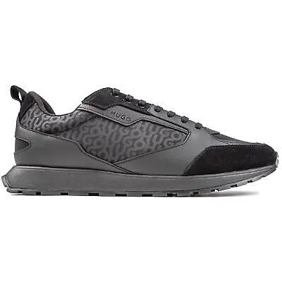 Pre-owned Hugo Boss Hugo Herren Icelin Run Joggingschuhe Sneaker Schwarz